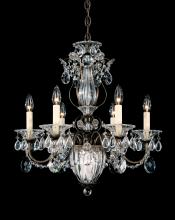 Schonbek 1870 1246-76 - Bagatelle 7 Light 120V Chandelier in Heirloom Bronze with Clear Heritage Handcut Crystal