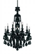 Schonbek 1870 5708BK - Hamilton 12 Light 120V Chandelier in Jet Black with Black Heritage Handcut Crystal