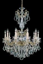 Schonbek 1870 5008-27S - La Scala 10 Light 120V Chandelier in Parchment Gold with Clear Crystals from Swarovski