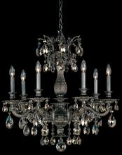 Schonbek 1870 5677-83R - Milano 7 Light 120V Chandelier in Florentine Bronze with Clear Radiance Crystal