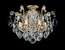 Schonbek 1870 3784-22S - Renaissance 6 Light 120V Semi-Flush Mount in Heirloom Gold with Clear Crystals from Swarovski