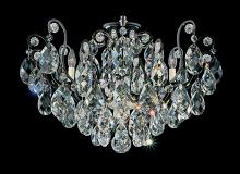 Schonbek 1870 3785-48S - Renaissance 8 Light 120V Semi-Flush Mount in Antique Silver with Clear Crystals from Swarovski