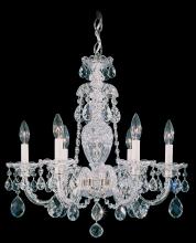 Schonbek 1870 2994-211R - Sterling 6 Light 120V Chandelier in Aurelia with Clear Radiance Crystal