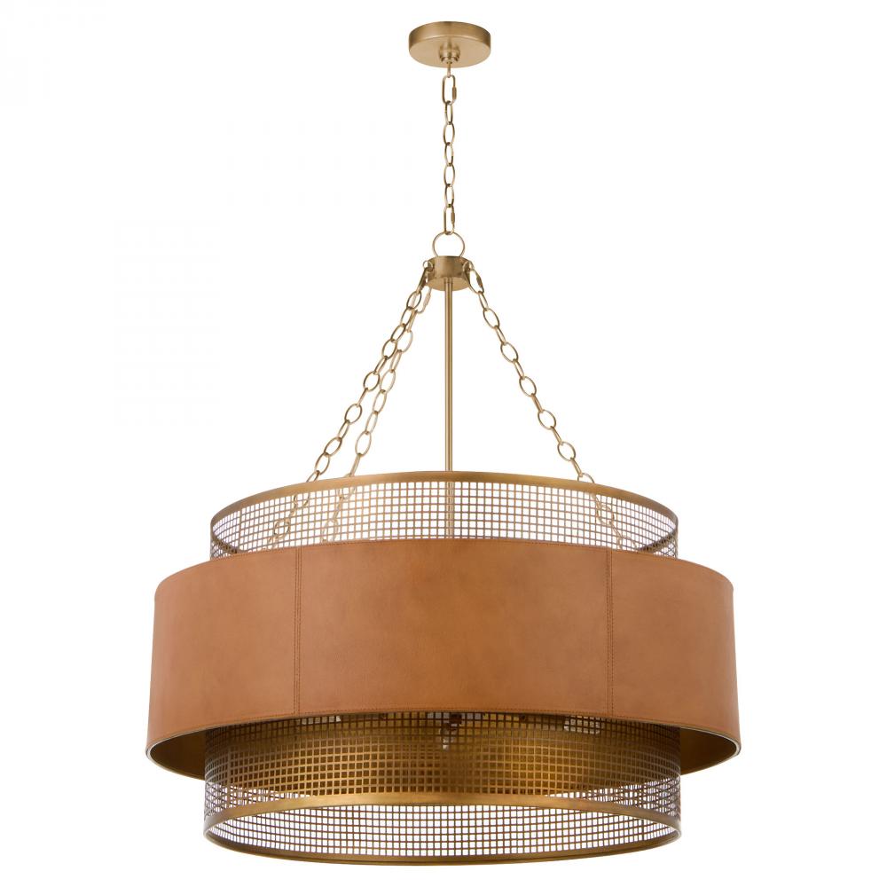 Newcomb Chandelier|Aged Brass