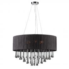 PLC Lighting 73056 BLACK - 6 Light Chandelier Rain Collection