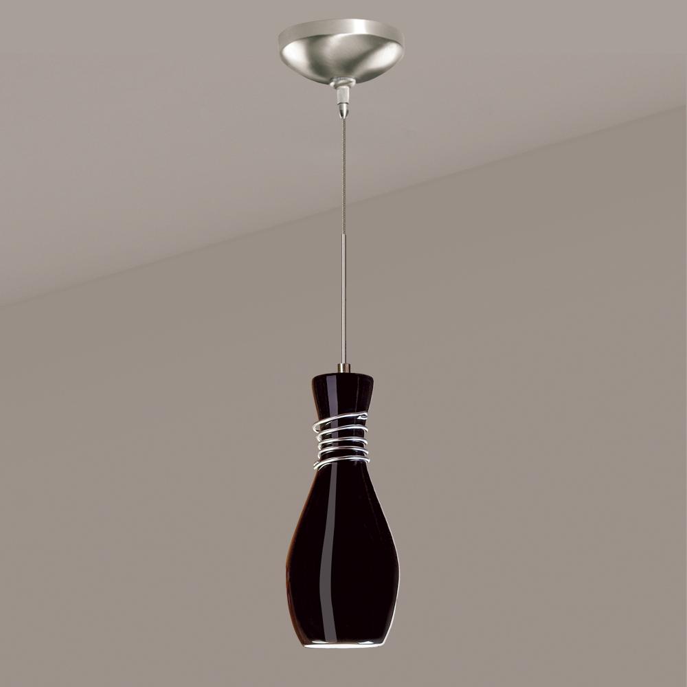 Amphora Low Voltage Mini Pendant Black Gloss (12V Dimmable MR16 LED (Bulb included))