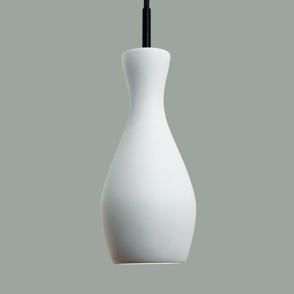 Amphora Mini Pendant: Matte Black (Black Cord & Canopy)