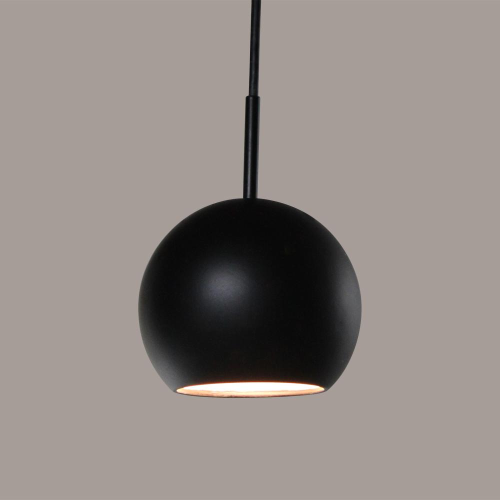 Orb Mini Pendant: Slate Black (Black Cord & Canopy)