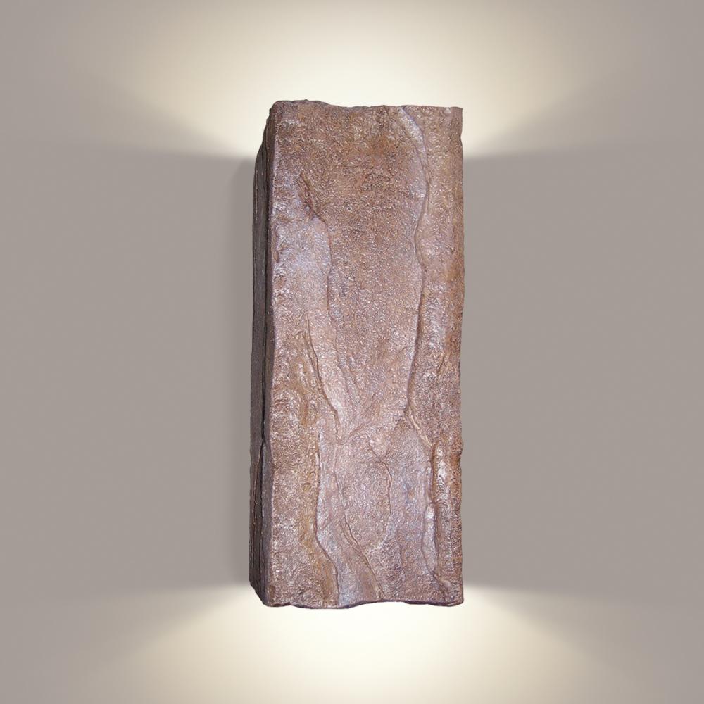 Stone Wall Sconce Brown with LED bulb included