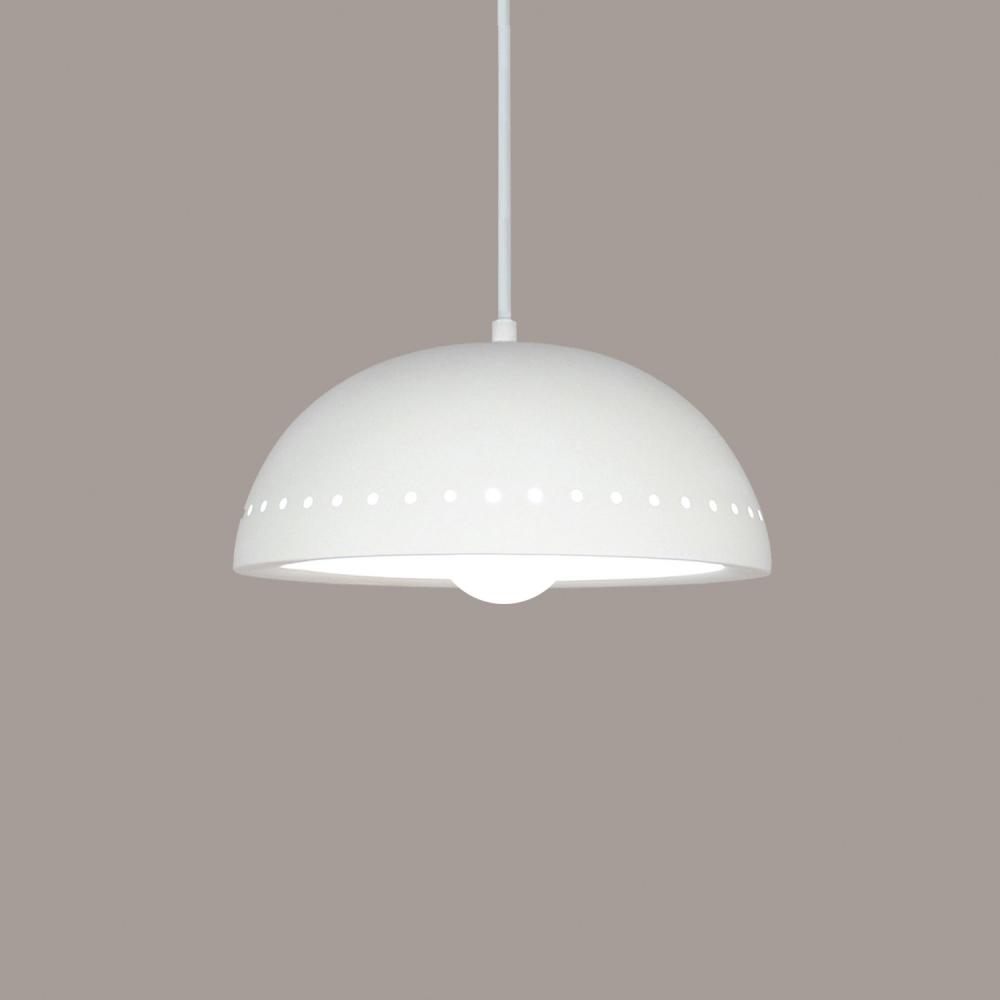 Cyprus Pendant: Pearl (White Cord & Canopy)