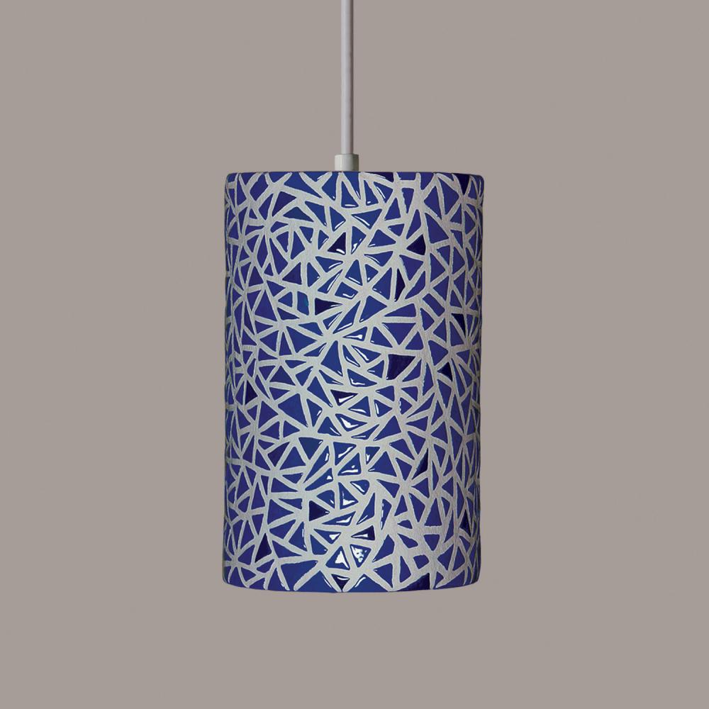 Impact Pendant Cobalt Blue (White Cord & Canopy)