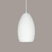 A-19 P1503-1LEDE26-SG-WCC - Grenada Pendant: Sagebrush (E26 Base Dimmable LED (Bulb included)) (White Cord & Canopy)