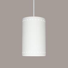 A-19 P206-WG-WCC-1LEDE26 - Gran Delos Pendant: White Gloss (White Cord & Canopy)