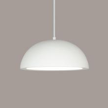 A-19 P302-PO-WCC-1LEDE26 - Gran Thera Pendant: Poppy Orange (White Cord & Canopy)