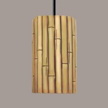 A-19 PN20301-NA-BCC - Bamboo Pendant Natural (Black Cord & Canopy)