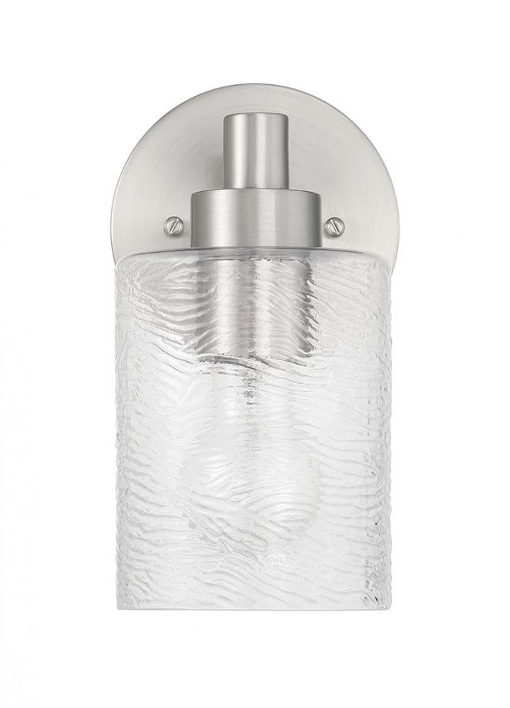 Lyndsey 1 Light Wall Sconce in Brushed Polished Nickel