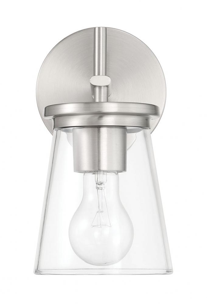 Connell 1 Light Wall Sconce in Brushed Polished Nickel