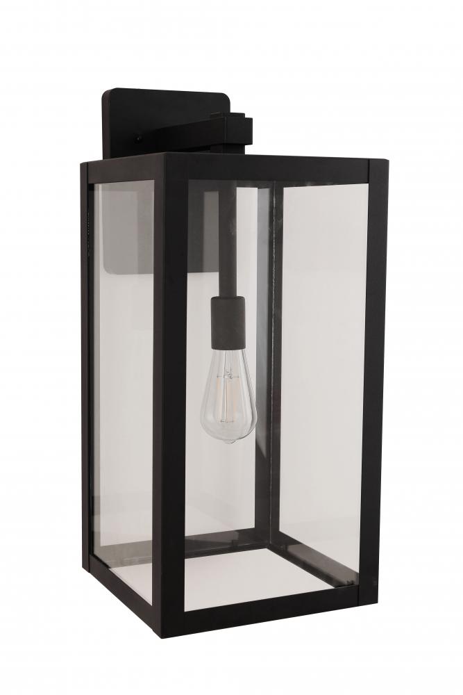 Harris 1 Light 22.25" Outdoor Lantern in Textured Black