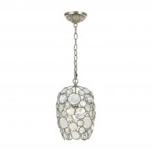 Crystorama 523-SA - Palla 1 Light Antique Silver Mini Pendant