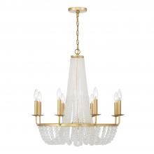 Crystorama BLA-10668-GA - Bella 8 Light Antique Gold Chandelier