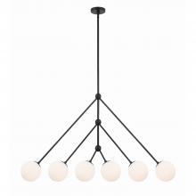 Crystorama OMN-3006-MK - Omni 6 Light Matte Black Chandelier