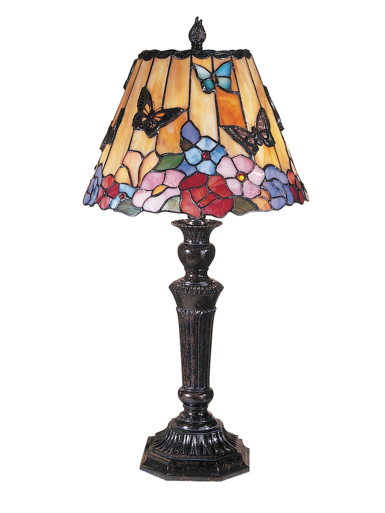 Butterfly Peony Tiffany Table Lamp