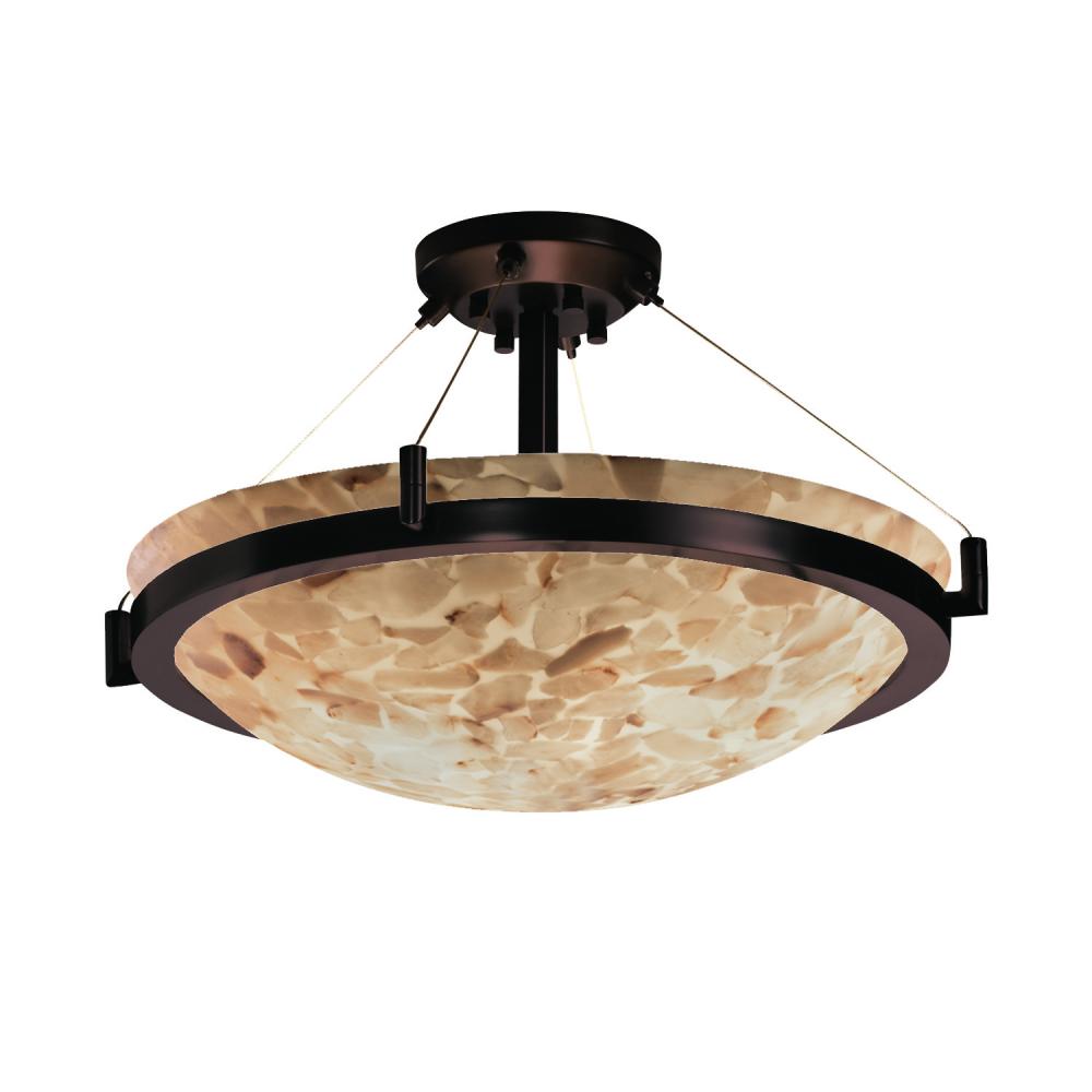 36" LED Semi-Flush Bowl w/ Ring