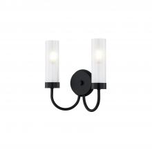 Justice Design Group FSN-4342-CLFR-MBLK - Anchor ADA 2-Light Wall Sconce