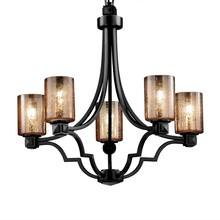 Justice Design Group FSN-8500-10-OPAL-NCKL - Argyle 5-Light Chandelier