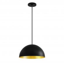 Justice Design Group NSH-9845-CBGD - Elias 14" 1-Light Dome Pendant