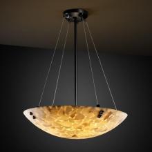 Justice Design Group ALR-9661-35-MBLK-F3-LED3-3000 - 18" LED Pendant Bowl w/ Pair Square w/ Points Finials