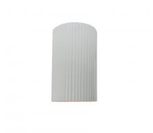 Justice Design Group CER-5740W-WTWT - Small ADA LED Pleated Cylinder (Outdoor)