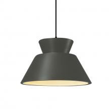 Justice Design Group CER-6420-PWGN-MBLK-BKCD - Trapezoid 1-Light Pendant