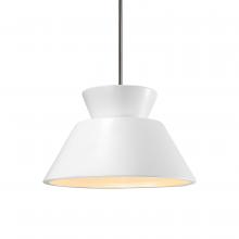 Justice Design Group CER-6420-WHT-NCKL-RIGID - Trapezoid 1-Light Pendant