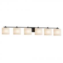 Justice Design Group FSN-8446-30-OPAL-MBLK-LED6-4200 - Era 6-Light LED Bath Bar