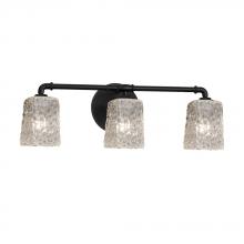 Justice Design Group GLA-8463-26-CLRT-MBLK - Bronx 3-Light Bath Bar