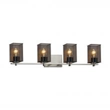 Justice Design Group MSH-8444-15-NCKL - Era 4-Light Bath Bar