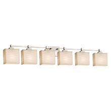 Justice Design Group PNA-8426-55-WAVE-NCKL-LED6-4200 - Tetra 6-Light LED Bath Bar