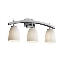 Justice Design Group FSN-8593-30-OPAL-CROM - Archway 3-Light Bath Bar