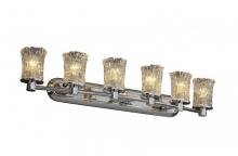 Justice Design Group GLA-8516-16-WHTW-CROM - Rondo 6-Light Bath Bar