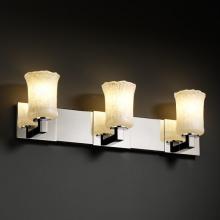 Justice Design Group GLA-8923-16-CLRT-MBLK - Modular 3-Light Bath Bar