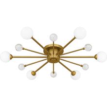 Quoizel QSF6781BRG - Combe 6-Light Brushed Gold Semi-Flush Mount