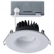 Satco Products Inc. S11630R1 - 10 Watt LED Direct Wire Downlight; Remote Driver; CCT Selectable; Dimmable; Round; White Finish