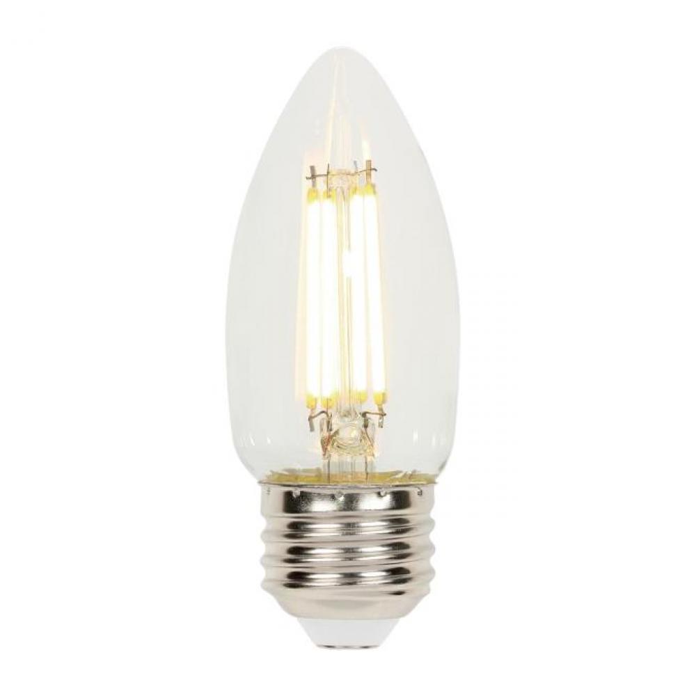 4.5W B11 Filament LED Dimmable Clear 2700K E26 (Medium) Base, 120 Volt, Box