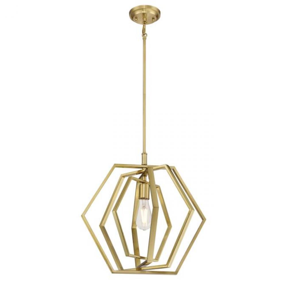 Pendant Champagne Brass Finish