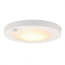 Westinghouse 6111700 - 6 in. 7W LED Flush with Motion Sensor White Finish White Frosted Shade, 3000K