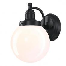 Westinghouse 6121400 - Wall Fixture Matte Black Finish White Opal Glass