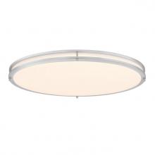 Westinghouse 6136200 - 33 in. 40W LED Flush with Color Temperature Selection Brushed Nickel Finish Frosted Acrylic Shade