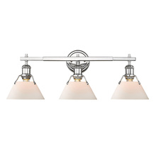 Golden 3306-BA3 CH-OP - Orwell CH 3 Light Bath Vanity in Chrome with Opal Glass