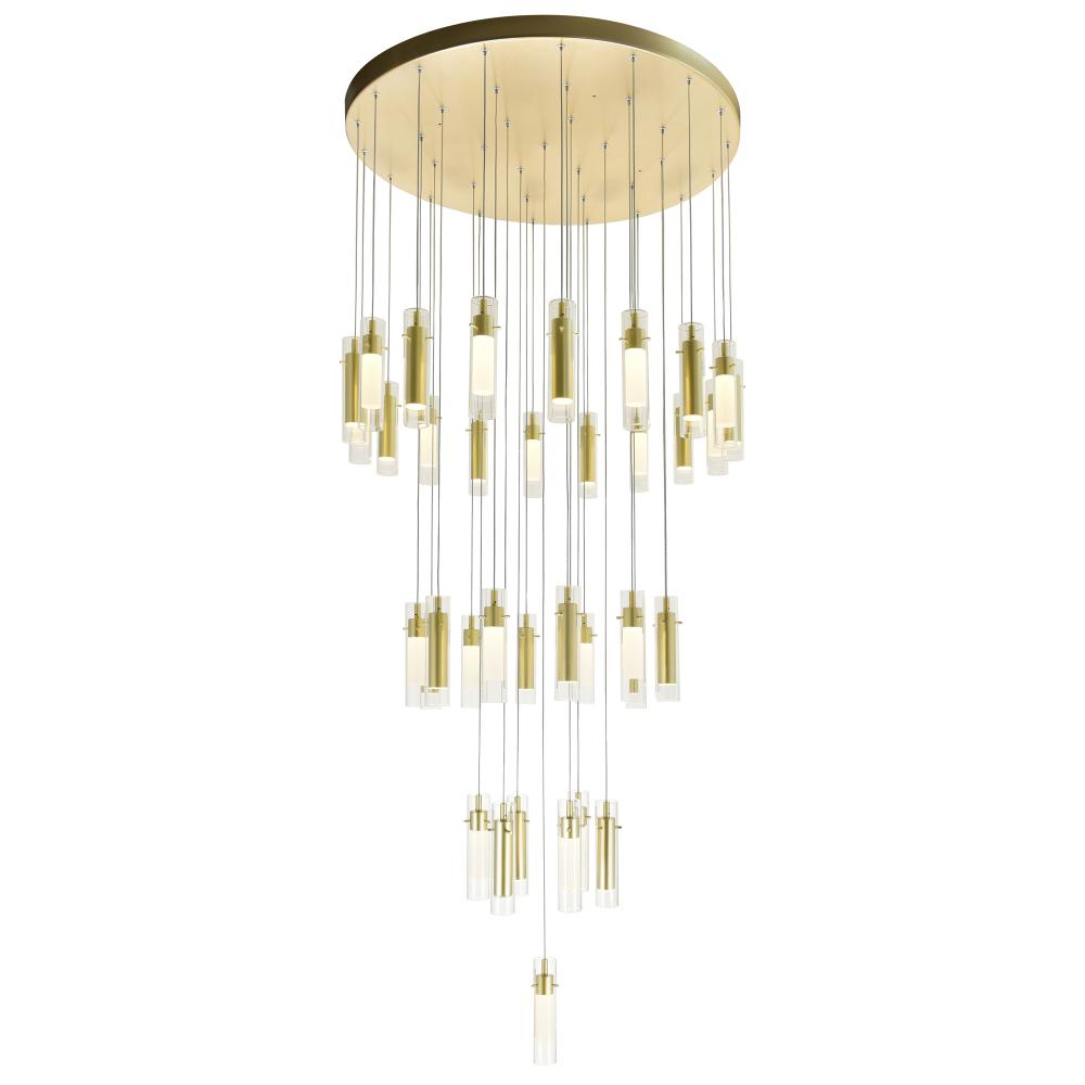 Olinda LED Integrated Satin Gold Chandelier